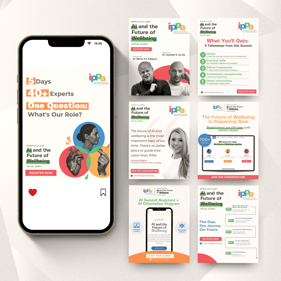 AI and the Future of Wellbeing summit social media graphics